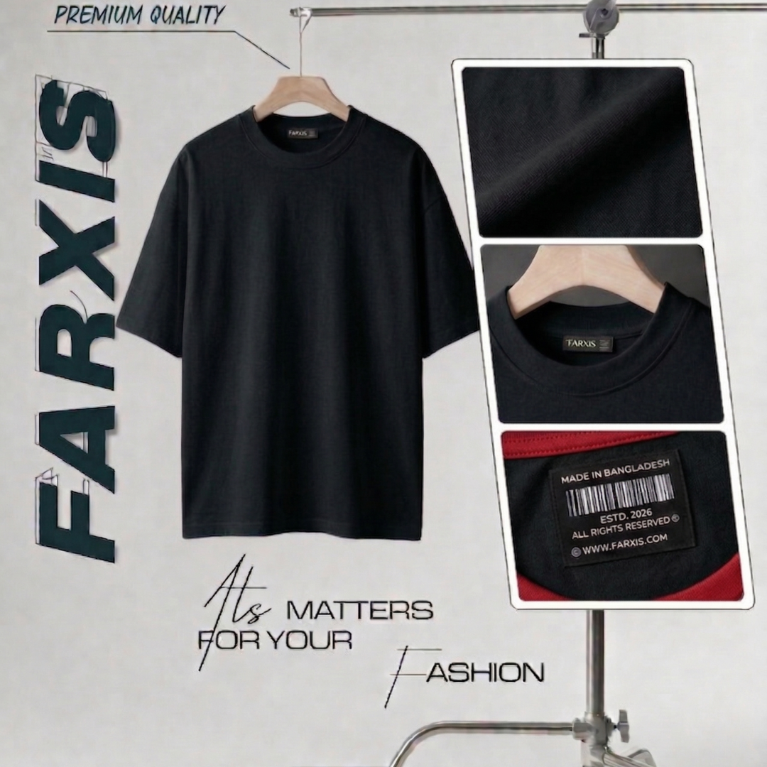 Farxis Premium T-Shirt – Black, Navy Blue, Cherry Red & White