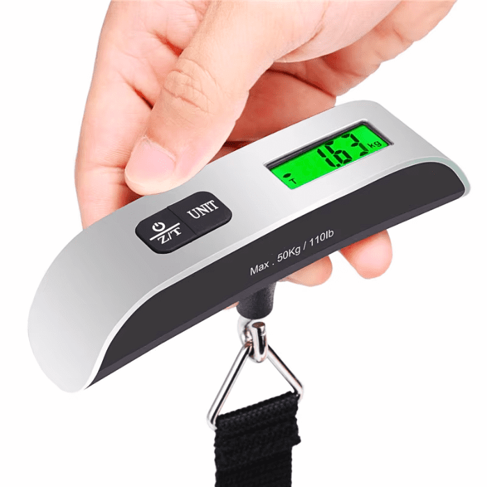 Portable Digital Luggage Scale – LCD Travel Baggage Weight Scale 50kg