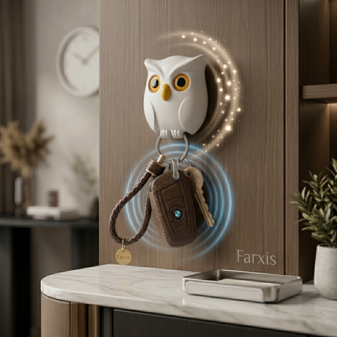 Winking Owl Magnetic Hook – Cute Fridge Key Holder Wall Hook